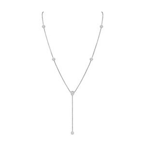 Jennifer Miller Bezel Lariat Necklace